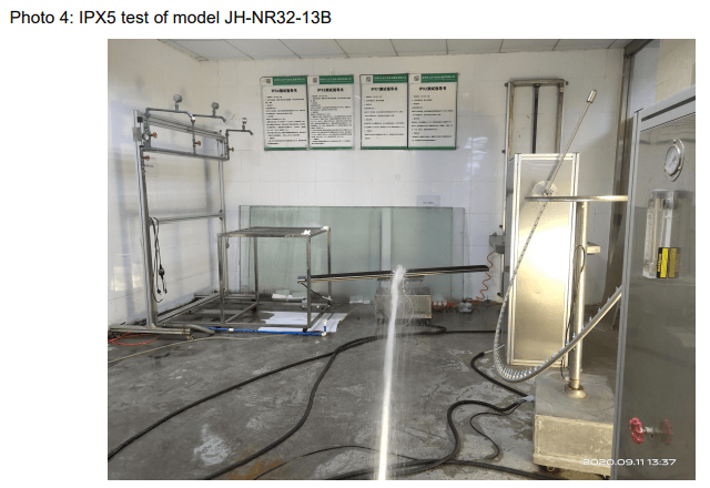 Proceso de detección a prueba de agua del calentador de infrarrojo lejano de Jinghui